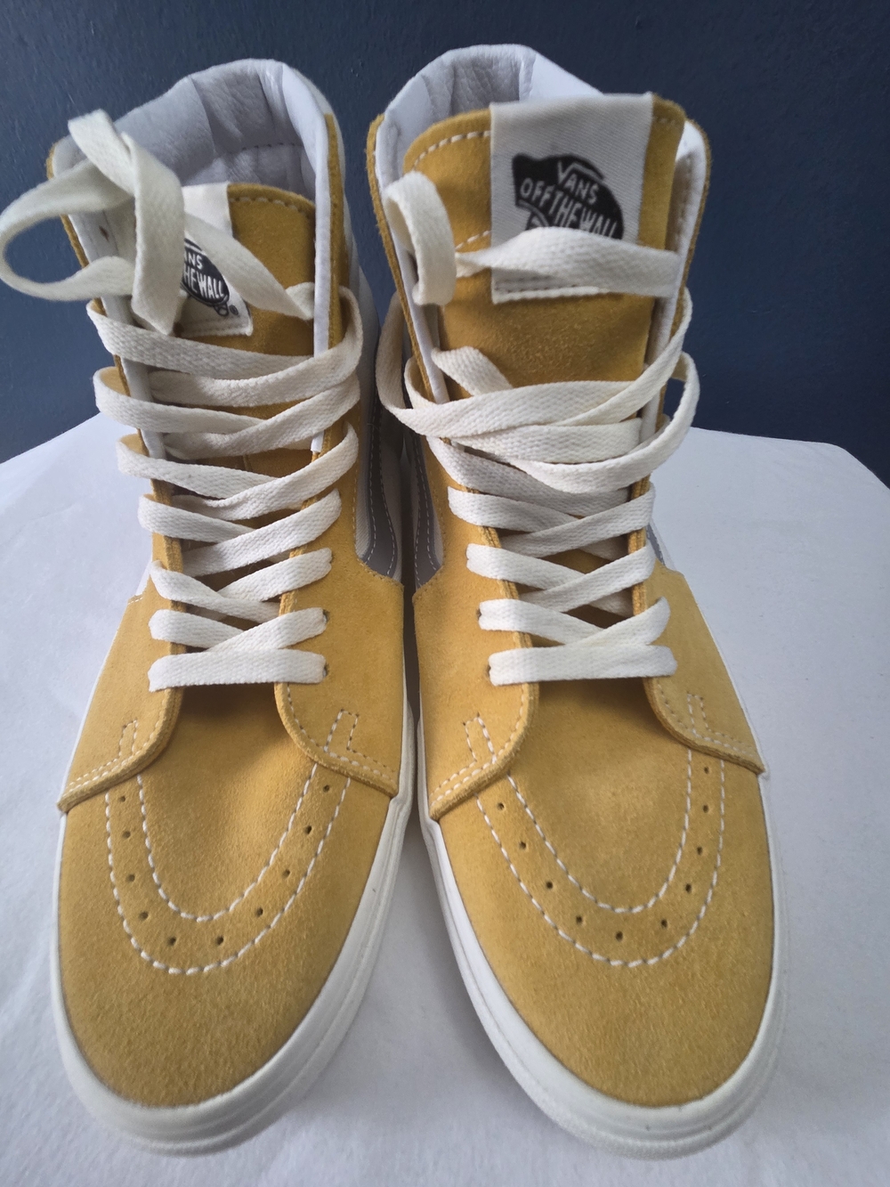 Vans Sk8-Hi Suede High Top Sneakers - Mustard Yellow - Picture 3 of 8